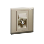 Single TV sockets "F" type with screws